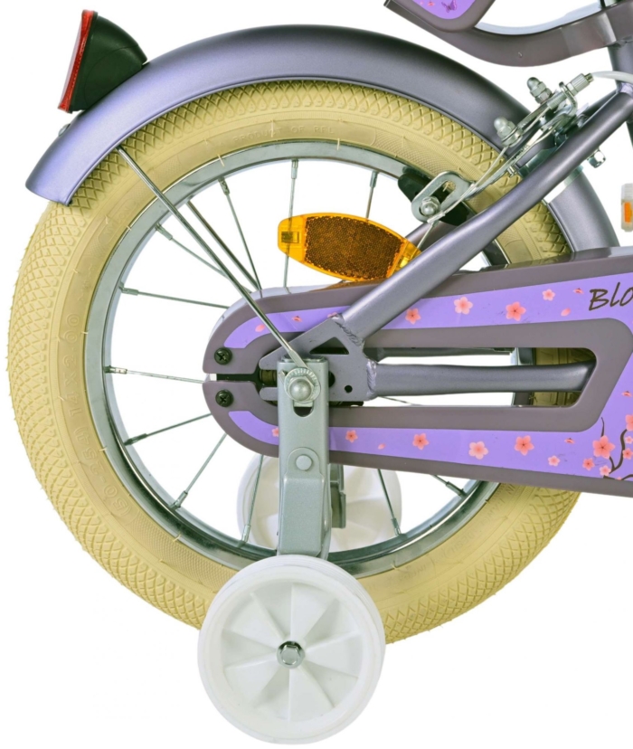 Volare Blossom Kinderfiets - Meisjes - 14 inch - Paars - Twee Handremmen - Afbeelding 2