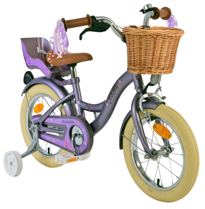 Volare Blossom Kinderfiets - Meisjes - 14 inch - Paars - Afbeelding 5