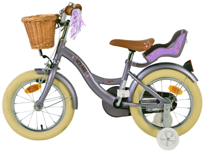 Volare Blossom Kinderfiets - Meisjes - 14 inch - Paars - Afbeelding 7