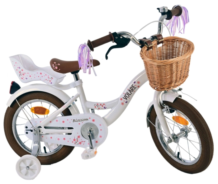 Volare Blossom Kinderfiets - Meisjes - 14 inch - Wit - Afbeelding 10