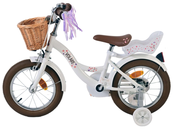 Volare Blossom Kinderfiets - Meisjes - 14 inch - Wit - Afbeelding 7