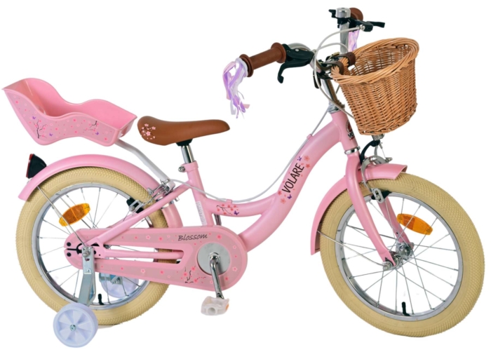 Volare Blossom Kinderfiets - Meisjes - 16 inch - Roze - Twee Handremmen - Afbeelding 10