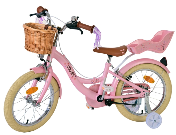 Volare Blossom Kinderfiets - Meisjes - 16 inch - Roze - Twee Handremmen - Afbeelding 8