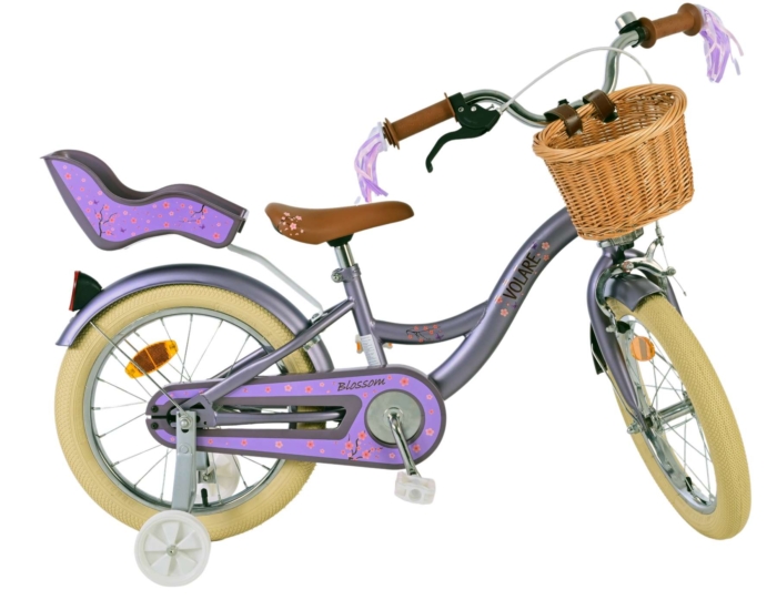 Volare Blossom Kinderfiets - Meisjes - 16 inch - Paars - Afbeelding 10