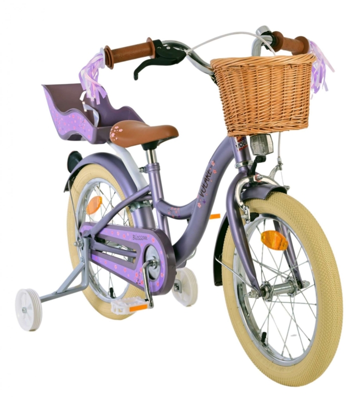 Volare Blossom Kinderfiets - Meisjes - 16 inch - Paars - Afbeelding 5