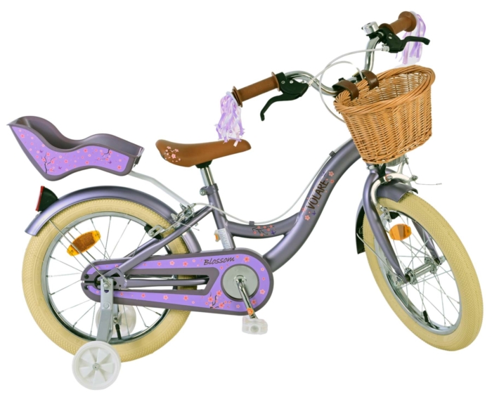 Volare Blossom Kinderfiets - Meisjes - 16 inch - Paars - Twee Handremmen - Afbeelding 10