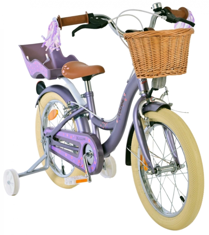 Volare Blossom Kinderfiets - Meisjes - 16 inch - Paars - Twee Handremmen - Afbeelding 5