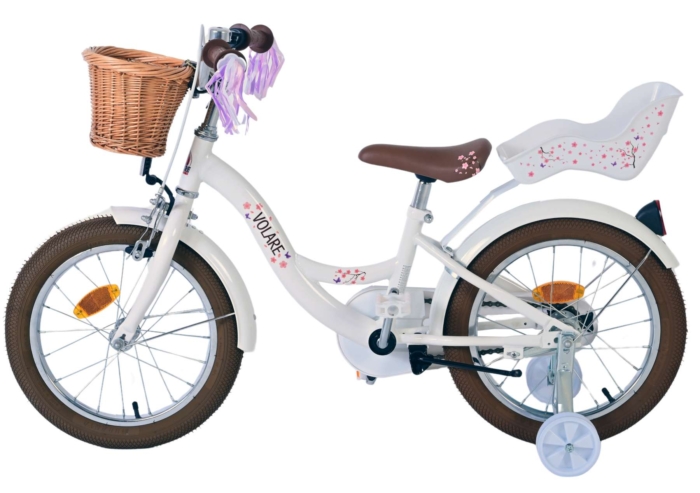 Volare Blossom Kinderfiets - Meisjes - 16 inch - Wit - Afbeelding 7