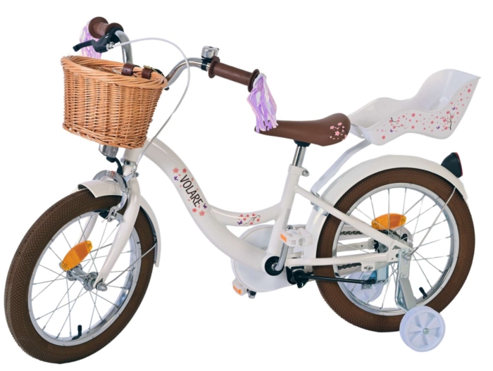 Volare Blossom Kinderfiets - Meisjes - 16 inch - Wit - Afbeelding 8