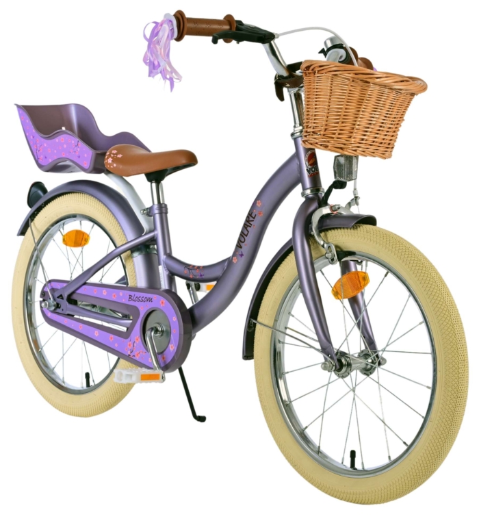 Volare Blossom Kinderfiets - Meisjes - 18 inch - Paars - Afbeelding 5