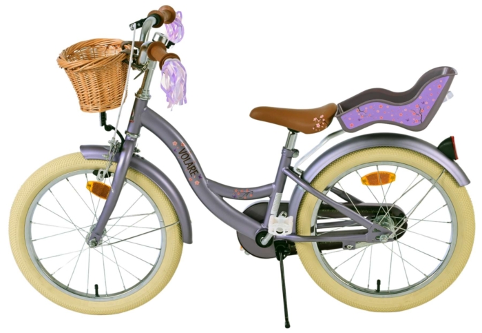 Volare Blossom Kinderfiets - Meisjes - 18 inch - Paars - Afbeelding 7