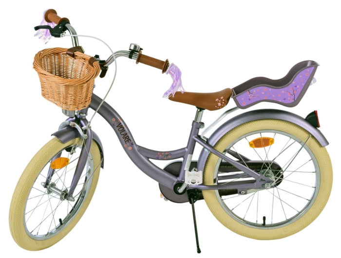 Volare Blossom Kinderfiets - Meisjes - 18 inch - Paars - Afbeelding 8