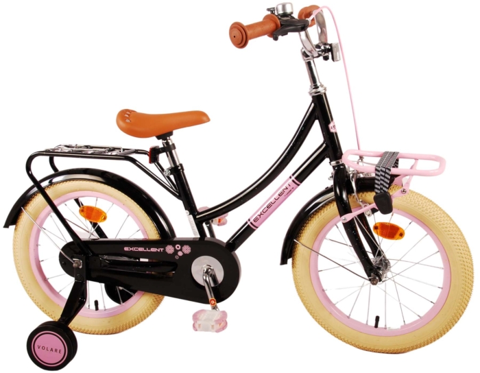 Volare Excellent Kinderfiets - Meisjes - 16 inch - Zwart - 95% afgemonteerd - Afbeelding 2