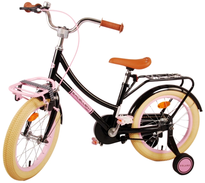 Volare Excellent Kinderfiets - Meisjes - 16 inch - Zwart - 95% afgemonteerd - Afbeelding 15