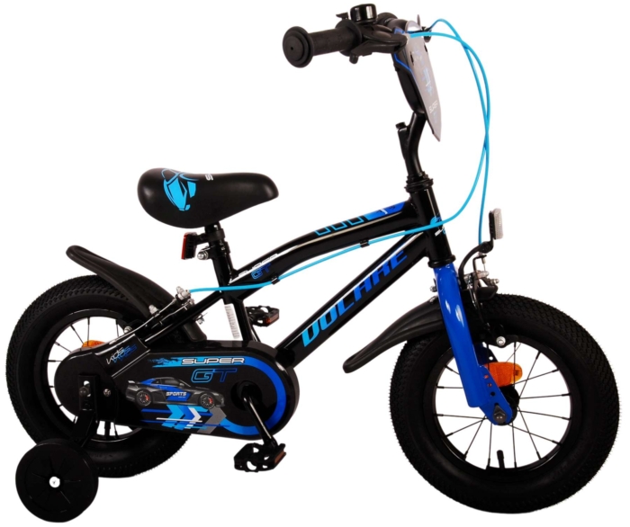 Volare Super GT Kinderfiets - Jongens - 12 inch - Blauw - Twee handremmen - Afbeelding 2