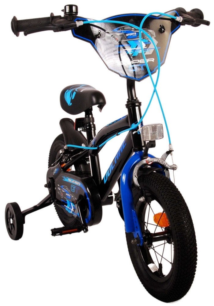 Volare Super GT Kinderfiets - Jongens - 12 inch - Blauw - Twee handremmen - Afbeelding 10