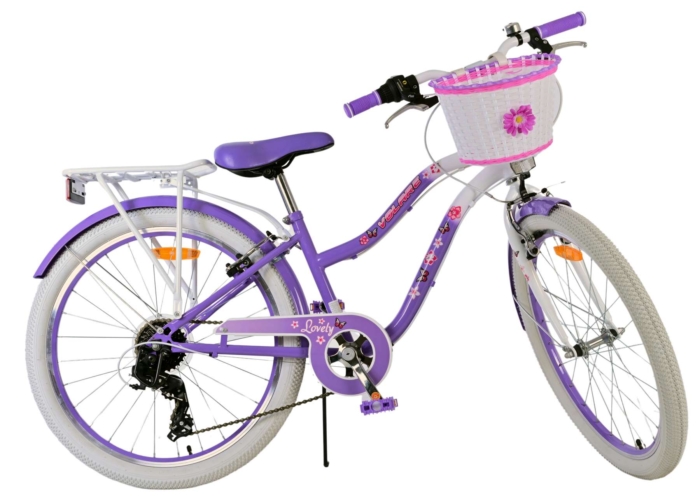 Volare Lovely Kinderfiets - Meisjes - 24 inch - Paars - 7 Versnellingen - Afbeelding 11