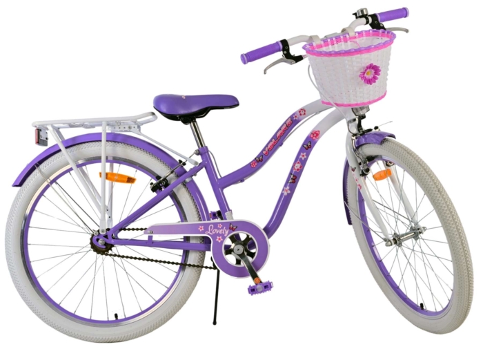 Volare Lovely Kinderfiets - Meisjes - 24 inch - Paars - Twee handremmen - Afbeelding 10