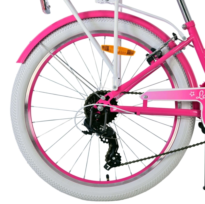 Volare Lovely Kinderfiets - Meisjes - 24 inch - Roze - 7 Versnellingen - Afbeelding 2