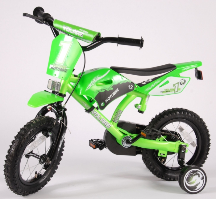 Volare Motorbike Kinderfiets - Jongens - 12 inch - Groen - 95% afgemonteerd - Afbeelding 13