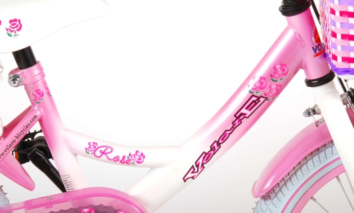 Volare Rose Kinderfiets - Meisjes - 16 inch - Roze/Wit - 95% afgemonteerd - Afbeelding 7