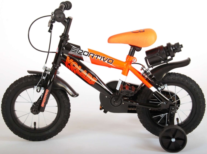 Volare Sportivo Kinderfiets - Jongens - 12 inch - Neon Oranje Zwart - Twee Handremmen - 95% afgemonteerd - Afbeelding 13