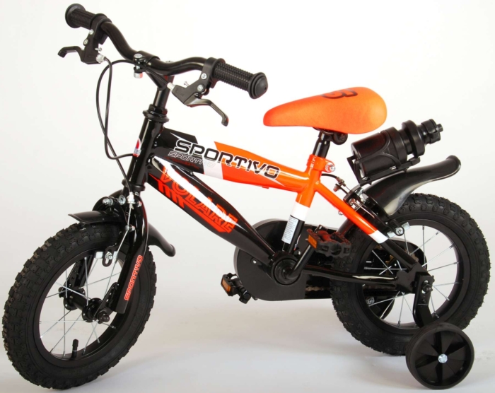 Volare Sportivo Kinderfiets - Jongens - 12 inch - Neon Oranje Zwart - Twee Handremmen - 95% afgemonteerd - Afbeelding 14