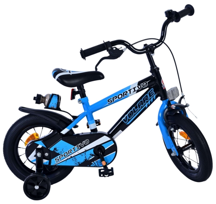 Volare Sportivo Kinderfiets - Jongens - 12 inch - Blauw Zwart - Afbeelding 10