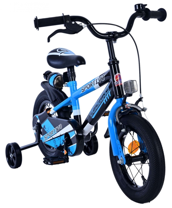 Volare Sportivo Kinderfiets - Jongens - 12 inch - Blauw Zwart - Afbeelding 5