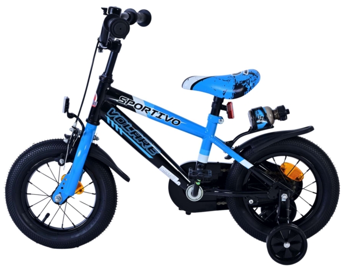 Volare Sportivo Kinderfiets - Jongens - 12 inch - Blauw Zwart - Afbeelding 7