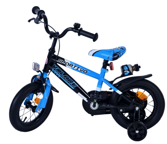 Volare Sportivo Kinderfiets - Jongens - 12 inch - Blauw Zwart - Afbeelding 8