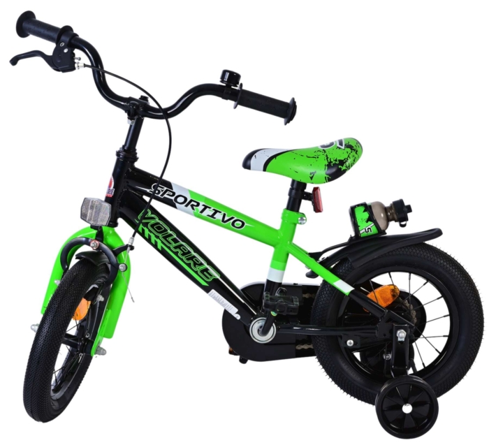 Volare Sportivo Kinderfiets - Jongens - 12 inch - Groen Zwart - Afbeelding 7