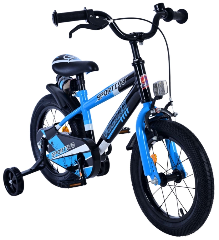 Volare Sportivo Kinderfiets - Jongens - 14 inch - Blauw Zwart - Afbeelding 5