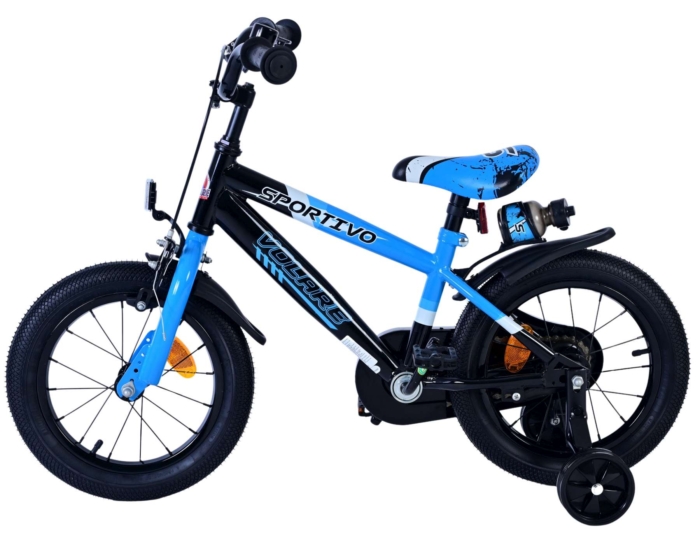 Volare Sportivo Kinderfiets - Jongens - 14 inch - Blauw Zwart - Afbeelding 7