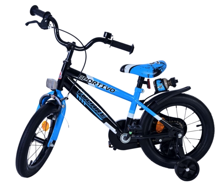 Volare Sportivo Kinderfiets - Jongens - 14 inch - Blauw Zwart - Afbeelding 8