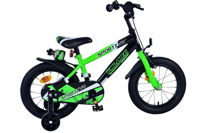 Volare Sportivo Kinderfiets - Jongens - 14 inch - Groen Zwart