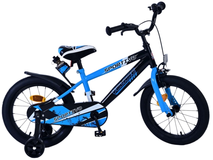 Volare Sportivo Kinderfiets - Jongens - 16 inch - Blauw Zwart - Afbeelding 10