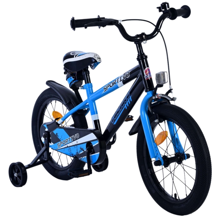 Volare Sportivo Kinderfiets - Jongens - 16 inch - Blauw Zwart - Afbeelding 5