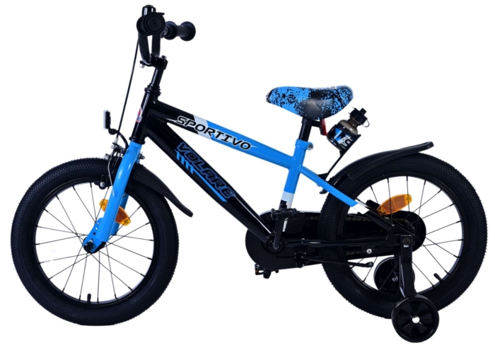 Volare Sportivo Kinderfiets - Jongens - 16 inch - Blauw Zwart - Afbeelding 7