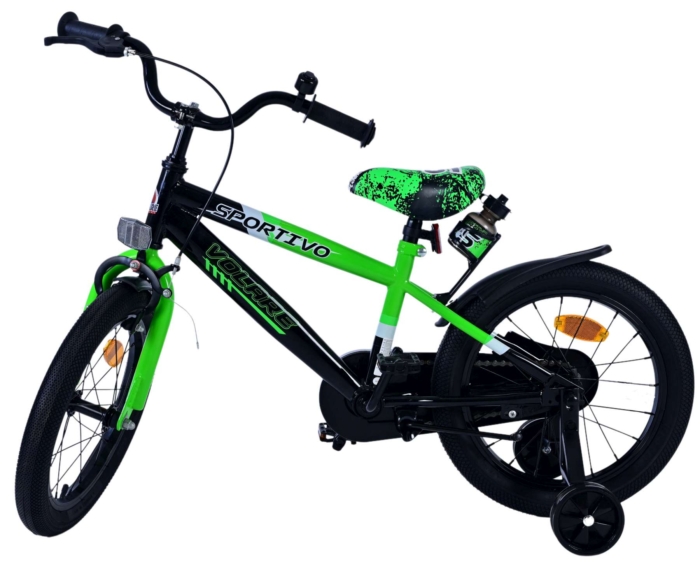 Volare Sportivo Kinderfiets - Jongens - 16 inch - Groen Zwart - Afbeelding 8