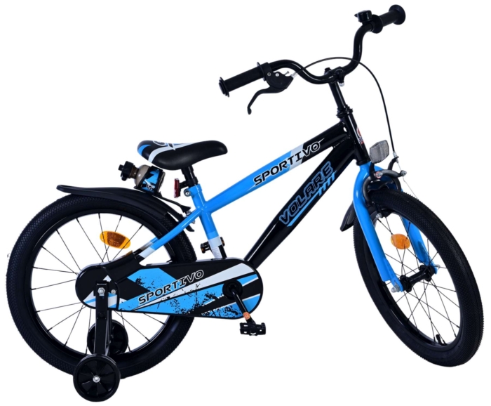 Volare Sportivo Kinderfiets - Jongens - 18 inch - Blauw Zwart - Afbeelding 10