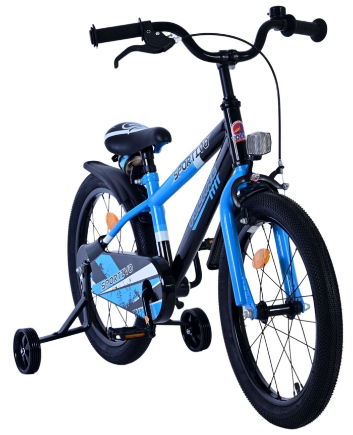 Volare Sportivo Kinderfiets - Jongens - 18 inch - Blauw Zwart - Afbeelding 5