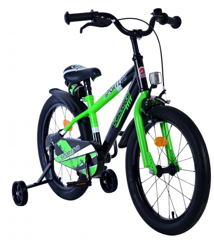 Volare Sportivo Kinderfiets - Jongens - 18 inch - Groen Zwart - Afbeelding 5