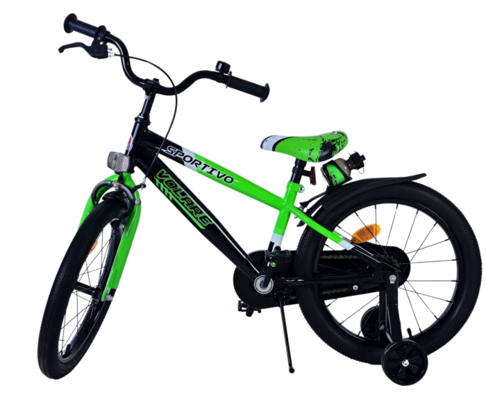 Volare Sportivo Kinderfiets - Jongens - 18 inch - Groen Zwart - Afbeelding 8