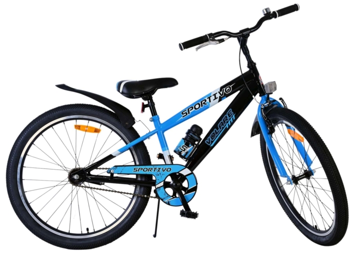 Volare Sportivo Kinderfiets - Jongens - 24 inch - Zwart Blauw - Afbeelding 10