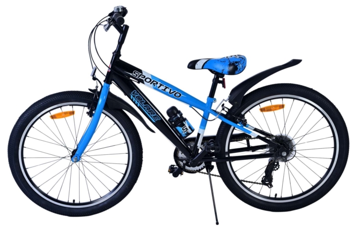 Volare Sportivo Kinderfiets - Jongens - 24 inch - 7 Speed - Zwart Blauw - Afbeelding 8