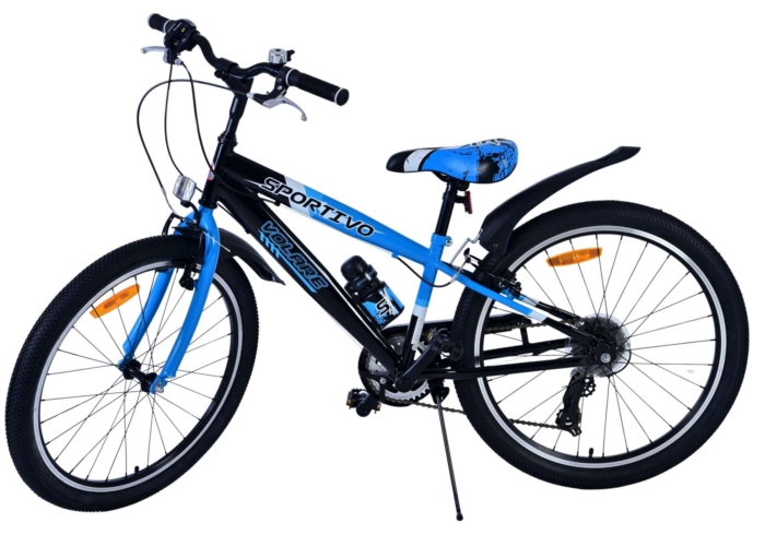 Volare Sportivo Kinderfiets - Jongens - 24 inch - 7 Speed - Zwart Blauw - Afbeelding 9