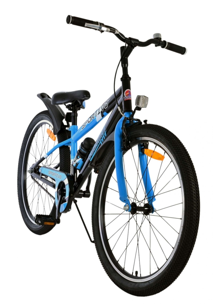 Volare Sportivo Kinderfiets - Jongens - 24 inch - Zwart Blauw - Afbeelding 5