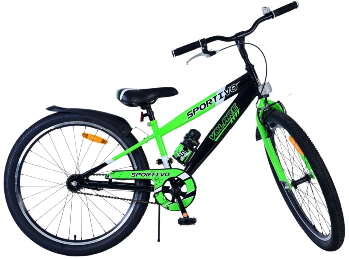 Volare Sportivo Kinderfiets - Jongens - 24 inch - Zwart Groen - Afbeelding 10