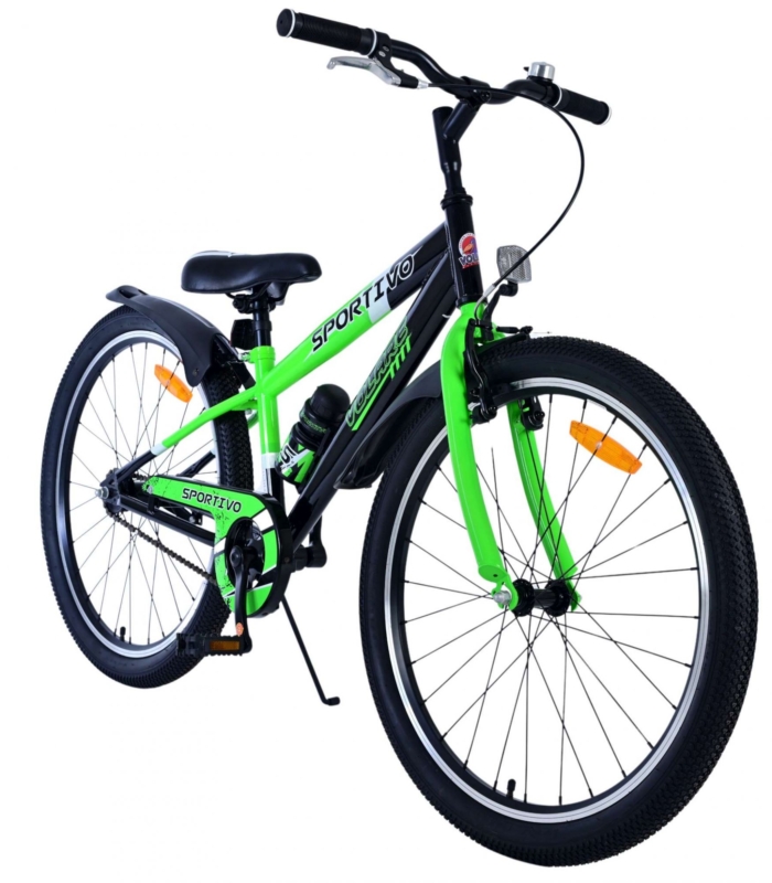 Volare Sportivo Kinderfiets - Jongens - 24 inch - Zwart Groen - Afbeelding 5